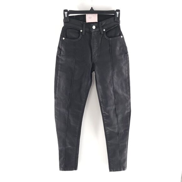 Revice Women's Size 24 Solid Black Denim Jeans - Picture 1 of 8